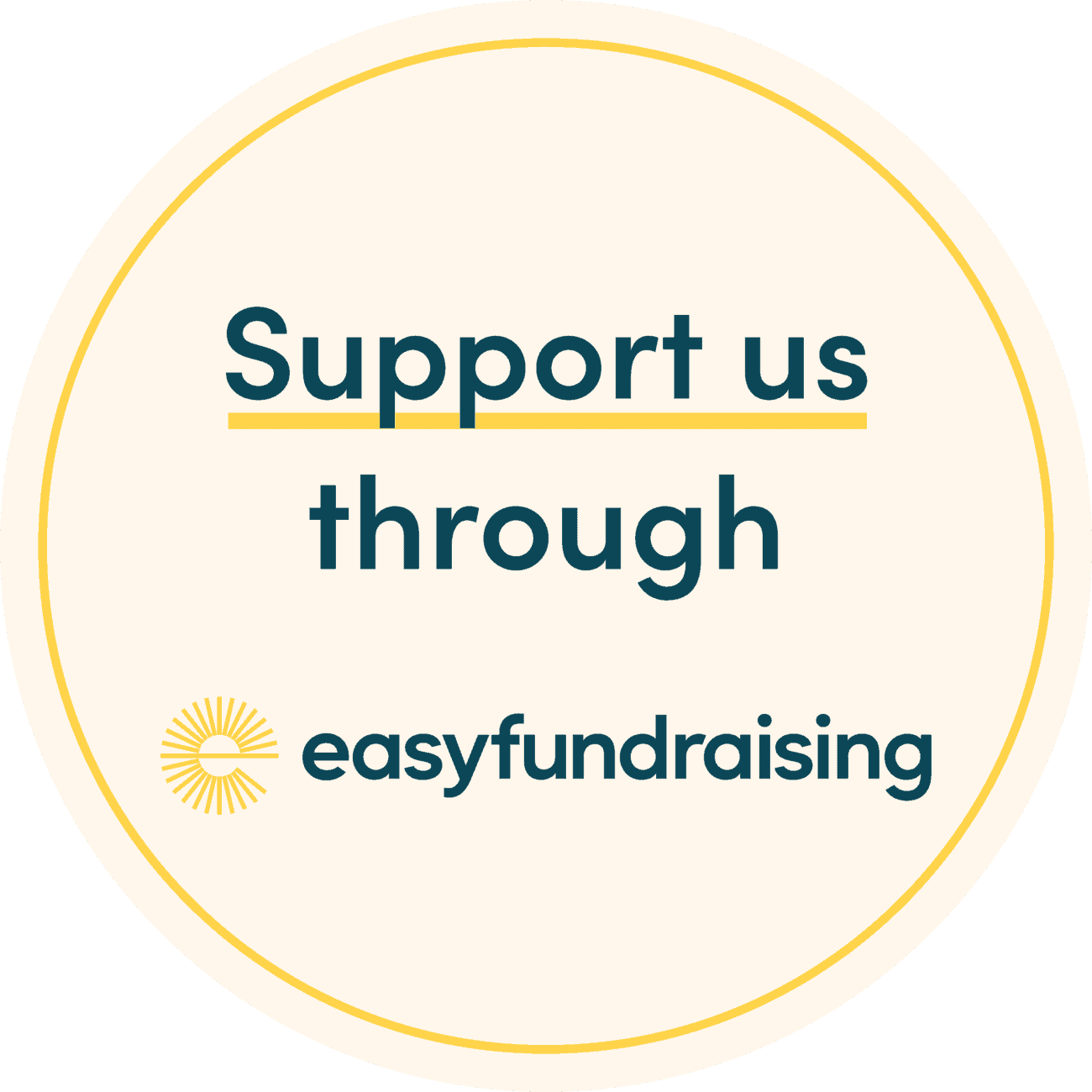 Image with words saying support us through easyfundraising.