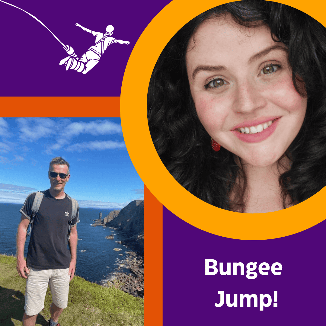Image of Robert and Kirsteen who are both doing the bungee jump for Home-Start.