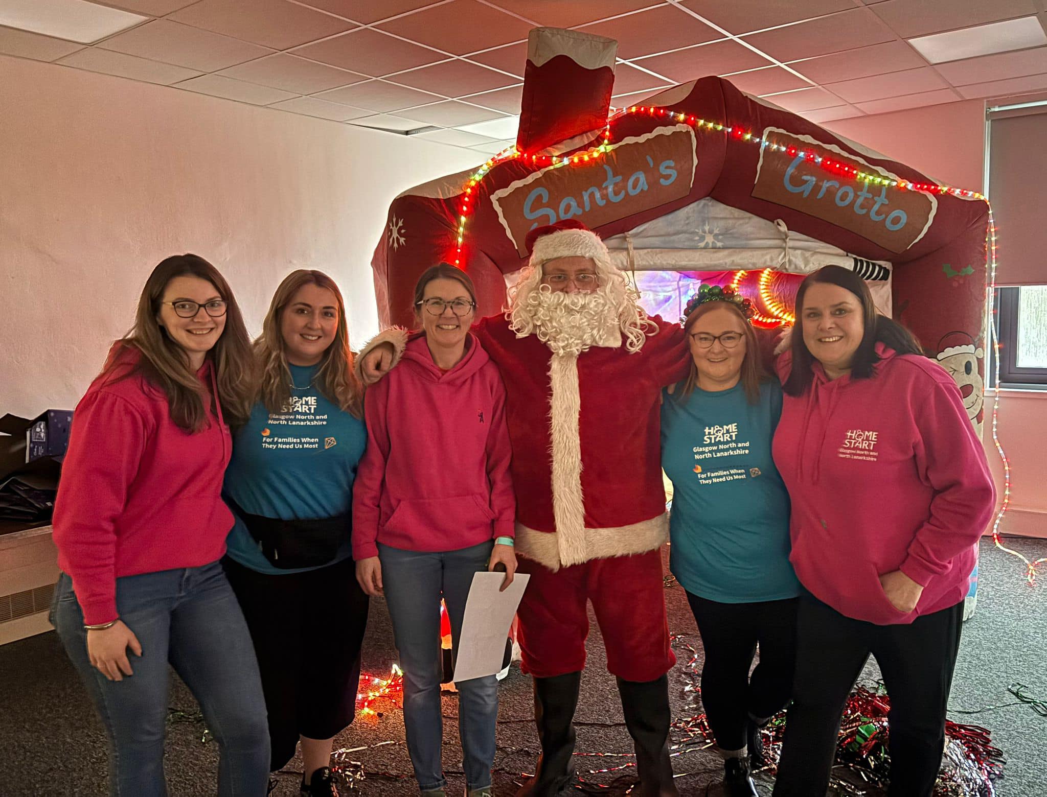 The Home-Start staff team with Santa Claus